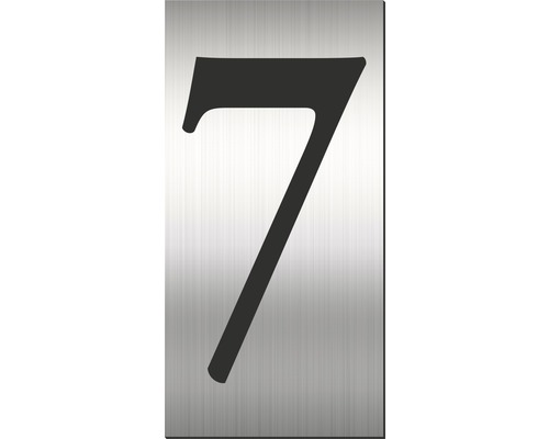Număr casă „7” pentru poartă/ușă, material plastic ABS gravat