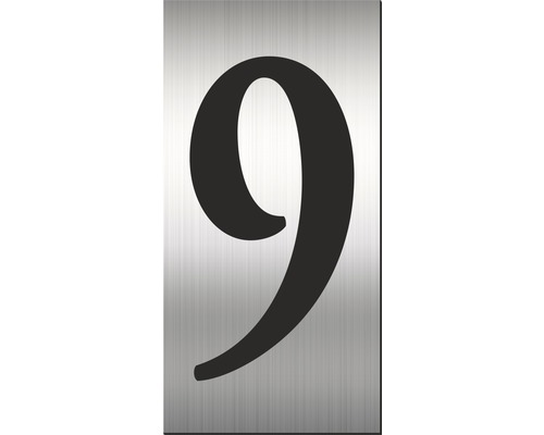 Număr casă „9” pentru poartă/ușă, material plastic ABS gravat