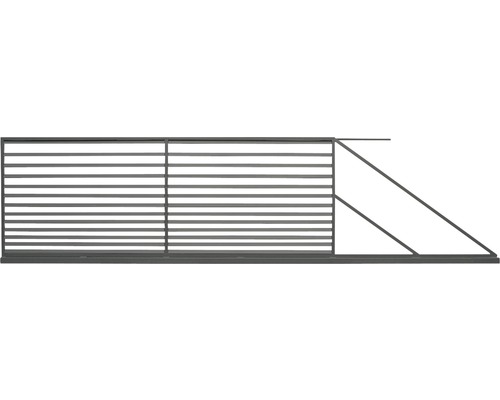 Poartă culisantă Polbram Tulisa oțel galvanizat 400x150 cm deschidere dreapta antracit