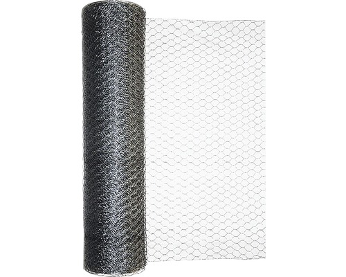 Plasă gard zincată hexagonală Kaiserthal 0,8 mm 0,5x10 m argintiu