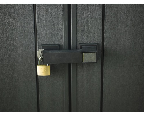 Lacăt pe o ușă de dulap de grădină