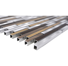 Placă de mozaic din aluminiu și aspect de lemn