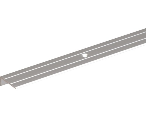 Protecție treaptă aluminiu Alberts 1000x24,5x20 mm, argintiu Șină profilată cu orificiu de foraj