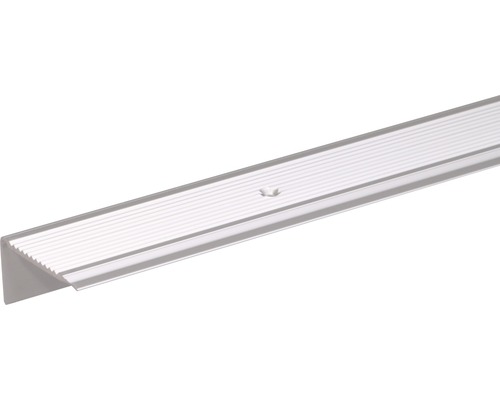 Protecție treaptă aluminiu Alberts 1000x45x23 mm, argintiu Profil de margine pentru scări din aluminiu