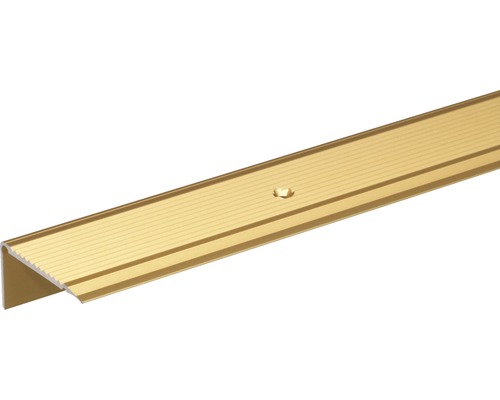 Protecție treaptă aluminiu Alberts 1000x45x23 mm, auriu Profil margine treaptă din aluminiu cu orificiu pentru șurub