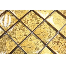 Mozaic sticlă XCM 8GO25 uni auriu structurat 30x30 cm-thumb-2