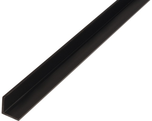 Cornier plastic Alberts 20x20x1,5 mm, lungime 1m, negru