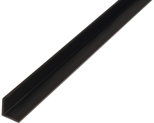 Cornier plastic Alberts 20x20x1,5 mm, lungime 1m, negru Profil unghiular din metal