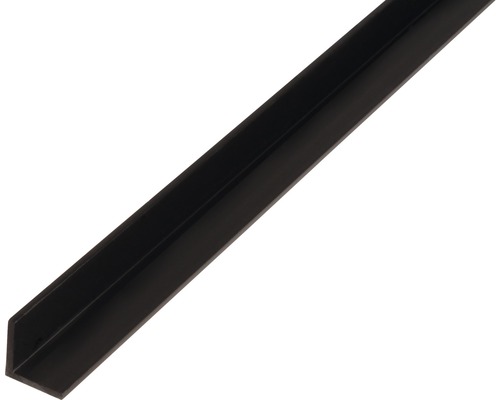 Cornier plastic Alberts 25x25x1,8 mm, lungime 1m, negru Profil unghiular din metal