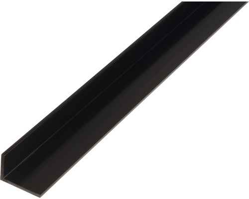 Cornier plastic Alberts 20x10x1,5 mm, lungime 1m, negru Profil unghiular din plastic