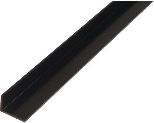 Cornier plastic Alberts 40x10x2 mm, lungime 1m, negru