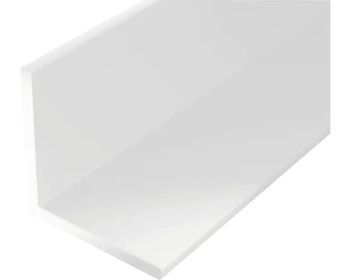Cornier plastic Alberts 10x10x1 mm, lungime 1m, alb Profil unghiular din plastic