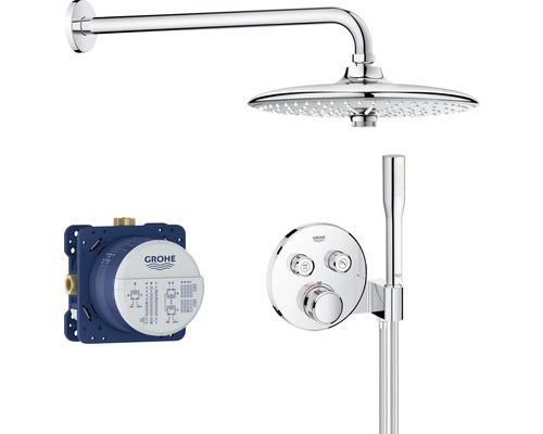 Sistem de duș încastrat Grohe Grohtherm Smartcontrol, baterie cu termostat, crom 34744000