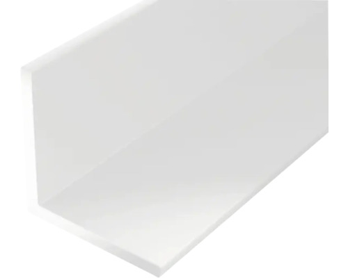 Cornier plastic Alberts 20x20x1,5 mm, lungime 1m, alb Profil unghiular din plastic