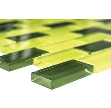 Mozaic piscină sticlă XCM B854 mix verde 32,2x31 cm