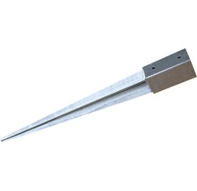 Suport stâlp tip țăruș Kaiserthal 71x71x900 mm, zincat, incl. accesorii de fixare-thumb-0