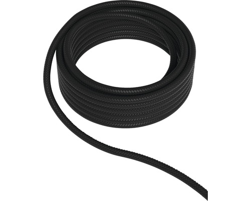 Fir/cablu Calex 2x0,75 mm² 1,5m, înveliș textil, negru Cablu textil negru încolăcit