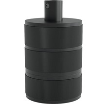 Soclu negru pentru lampă cu suprafață striată