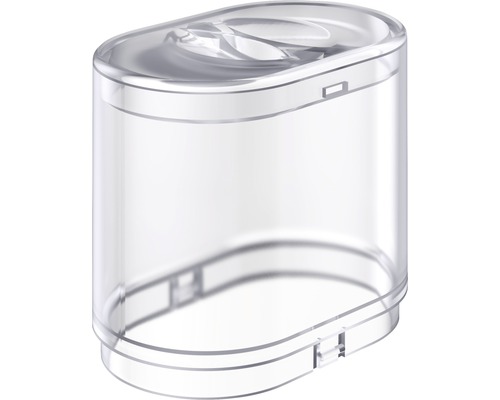 Recipient cilindric transparent din plastic