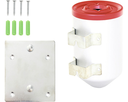 Scrumieră de perete cu material de montare