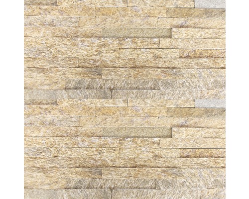 Piatră naturală Tiger Skin Quartzite ZT008, 15x60 cm, maro Placare perete din piatră naturală