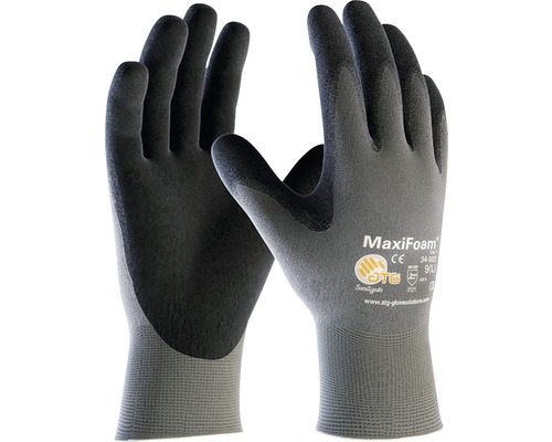 Mănuși de protecție ATG MaxiFoam din nailon impregnat cu nitril, mărimea 9