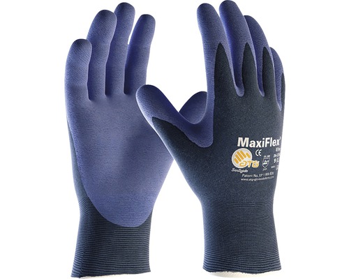 Mănuși de protecție ATG MaxiFlex Elite din nailon & lycra, impregnate cu nitril, mărimea 9