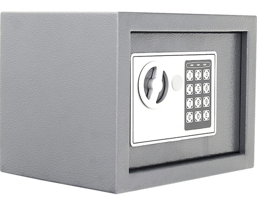 Seif gri cu blocare digitală cu cifru