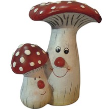 Figurine decorative de ciuperci cu față pentru grădină