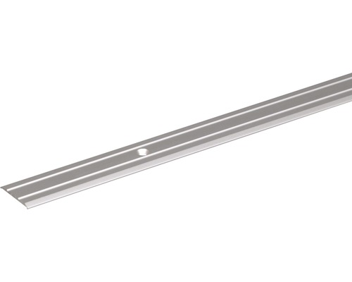 Profil de trecere aluminiu Alberts 900x38 mm, argintiu Profil de tranziție metalic cu orificiu de fixare