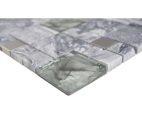 Placă de mozaic din sticlă și piatră