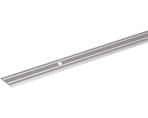 Profil de trecere aluminiu Alberts 2000x25 mm, argintiu Profil de tranziție metalic cu orificiu de fixare