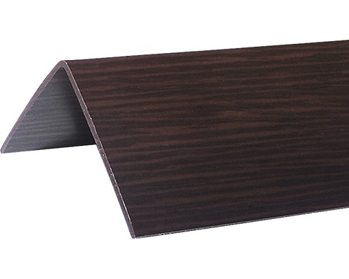 Profil PVC protecție colțuri, wenge, 2750x20x20 mm Profil unghiular cu aspect de lemn