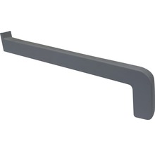Capac glaf exterior Bravo PVC gri 22,5 cm dreapta-thumb-0