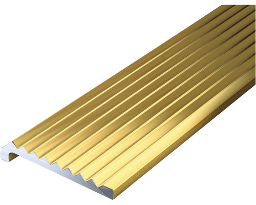 Protecție treaptă aluminiu Alberts 2000x23x6,3 mm, auriu