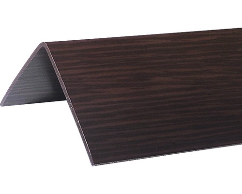 Profil PVC protecție colțuri, wenge, 2750x40x40 mm Profil unghiular din plastic cu decor de lemn