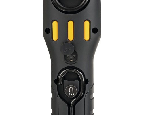 Imagine detaliată a unei lămpi de lucru cu port USB și suport magnetic