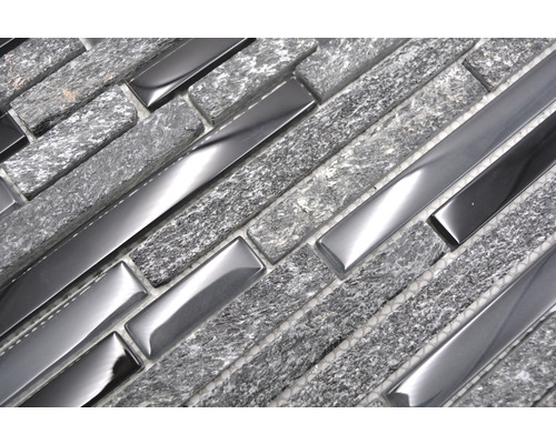 Placă de mozaic din piatră și metal