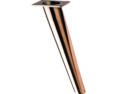 Picior de mobilă Hettich Baiona 80x90x270 mm max. 50 kg oțel aspect de cupru Picior de mobilă metalic cu placă de montare pătrată