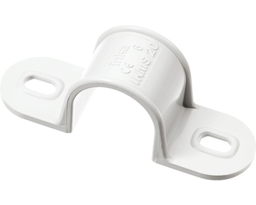 Bride plastic pentru tub rigid & copex eBULL Ø20 mm, pachet 50 bucăți