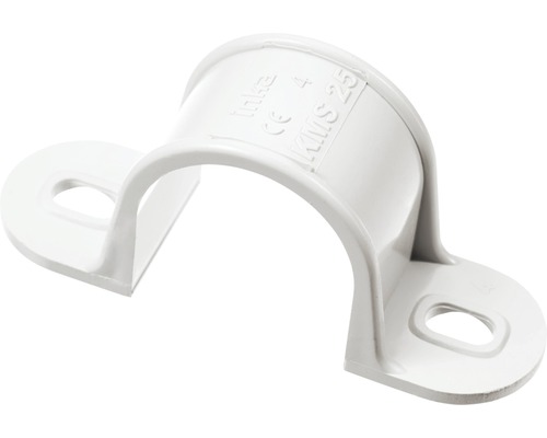 Bride plastic pentru tub rigid & copex eBULL Ø25 mm, pachet 50 bucăți
