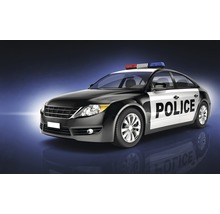 Mașină de poliție cu lumini de avertizare