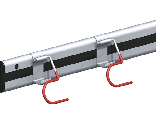 Șină de perete pentru unelte Alfer Coaxis Profil 500mm max. 40kg, aluminiu, incl. 4 suporți tip cârlige