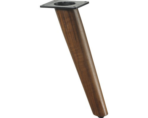 Picior de mobilă Hettich Baiona 80x100x270 mm max. 50 kg oțel aspect de nuc Picior de mobilă din lemn cu placă de montaj