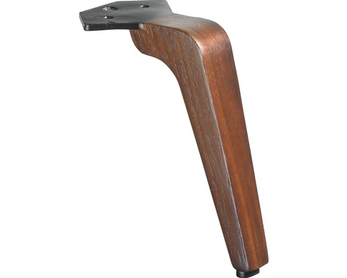 Picior de mobilă Hettich Lanoia 70x77x150 mm max. 50 kg oțel aspect de nuc Picior de mobilă din lemn cu placă de montare