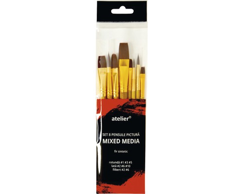 Set 8 pensule pictură Atelier Mixed media-0