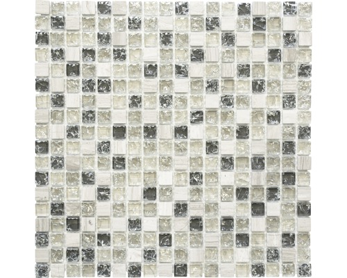 Mozaic sticlă-piatră naturală XIC 1052 gri 30,5x30,5 cm