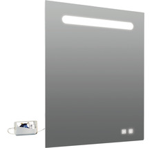 Oglindă baie cu LED Lina, 60x80 cm, cu antiaburire și dublu USB, IP 44-thumb-0