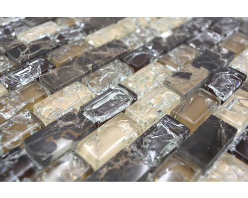 Placă de mozaic cu aspect de sticlă și piatră pentru placări de pereți și pardoseli