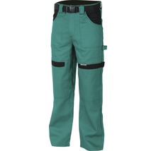 Pantaloni de lucru verzi cu detalii negre și curea